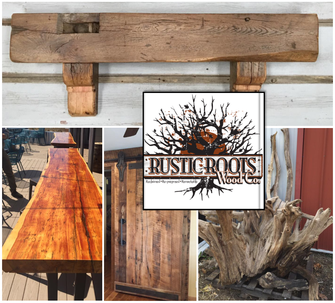 Examples of work done by the Rustic Roots Wood Company
