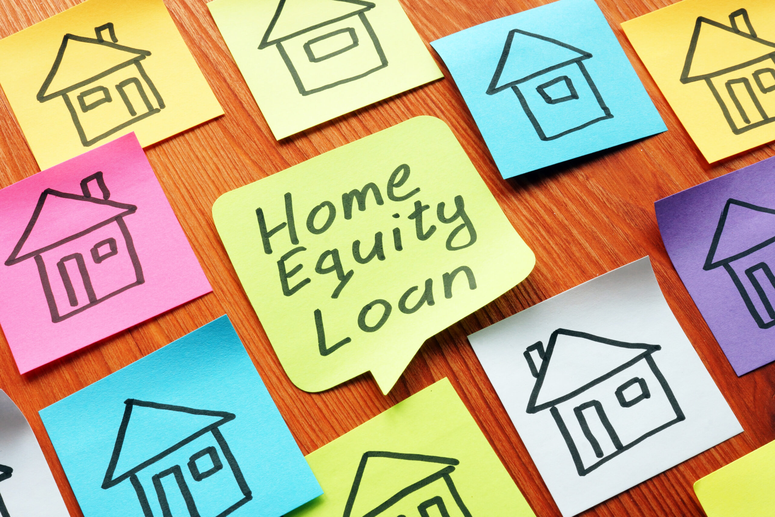 Home equity loan sticky notes