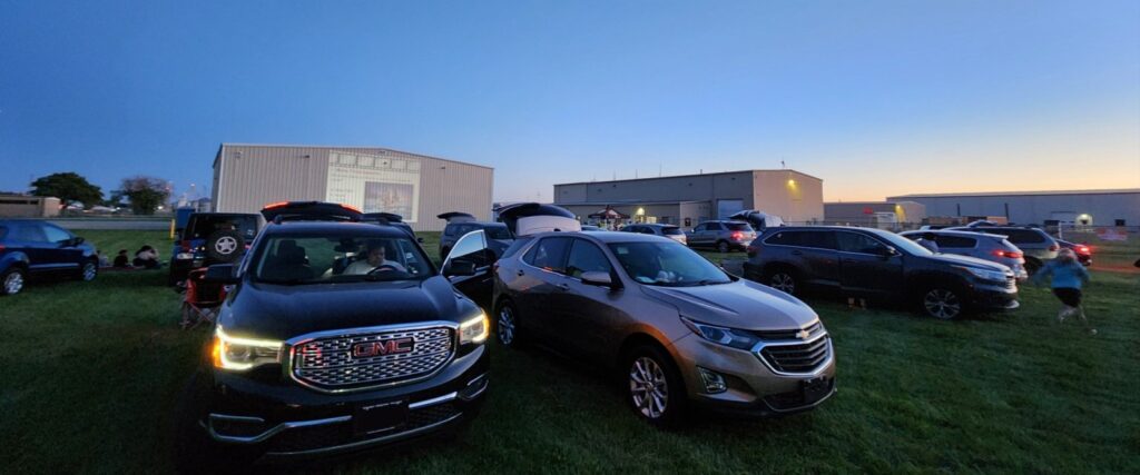 Drive-In Movies at the Hangar, sponsored by Iowa City Summer of the Arts