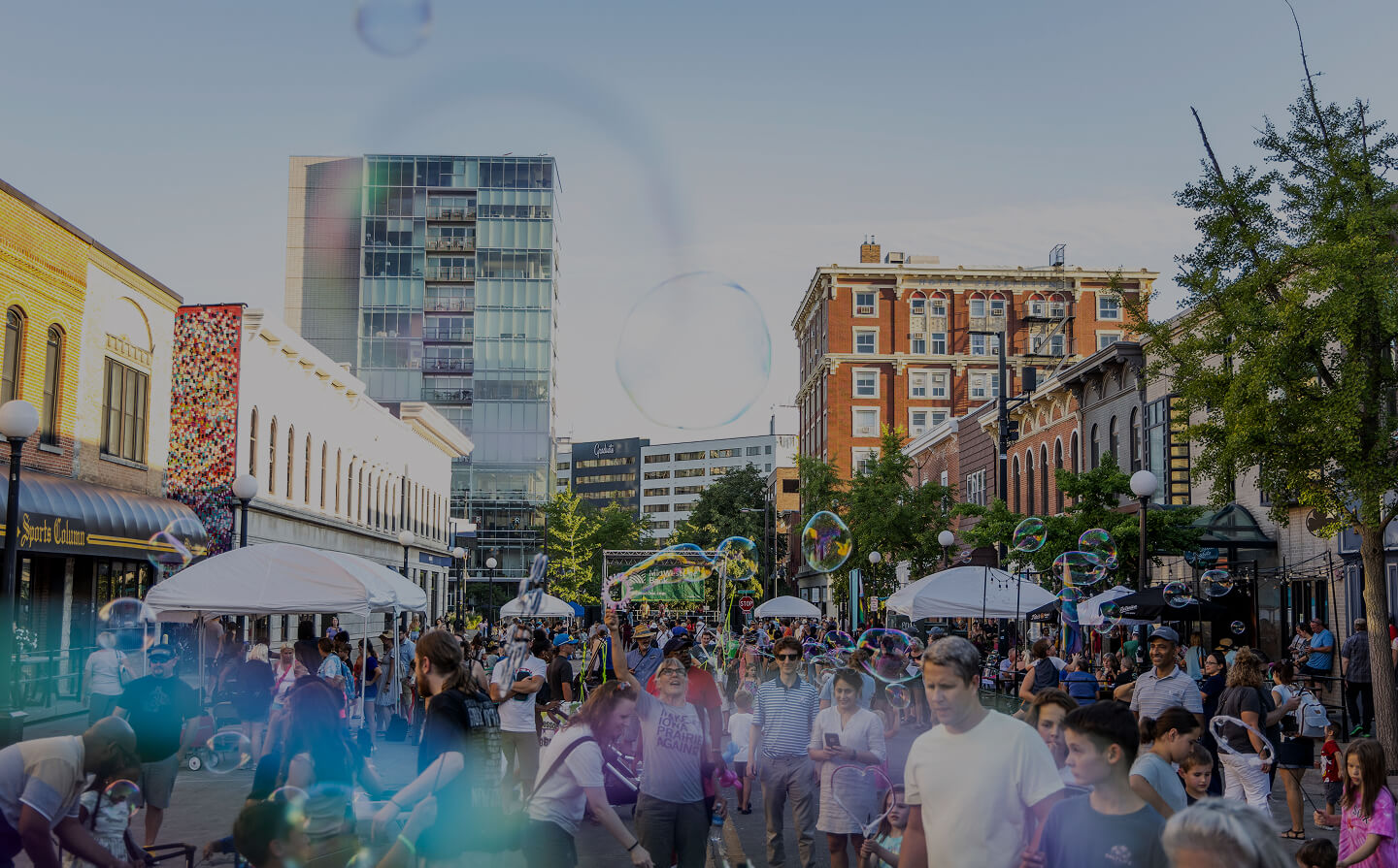 Downtown Iowa City during the summer