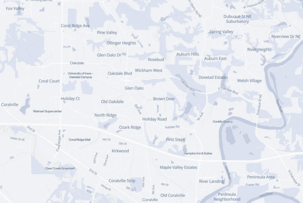 Your Guide To Coralville Urban Acres Real Estate Coralville Map 980x657 