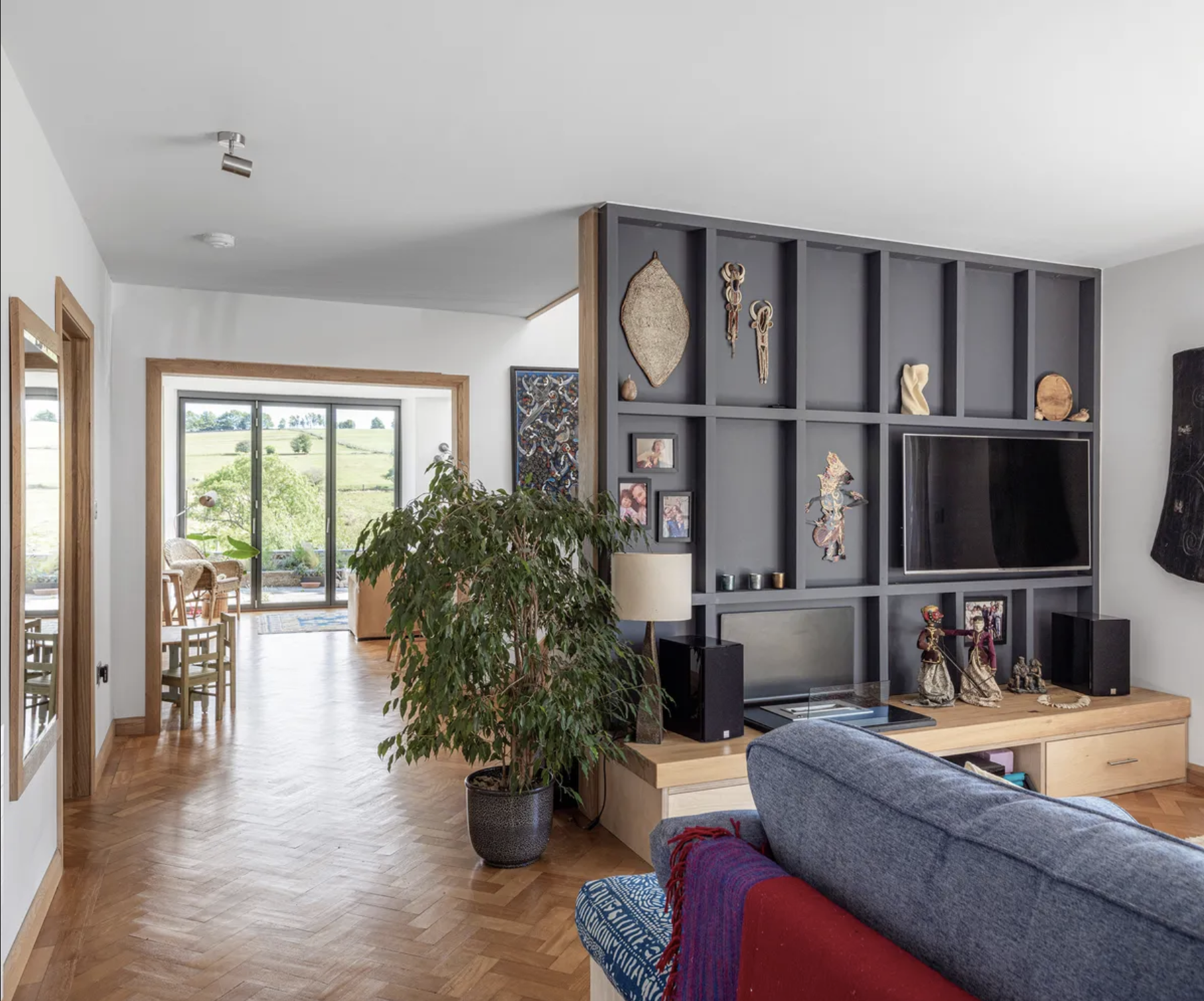 Modern broken concept living room