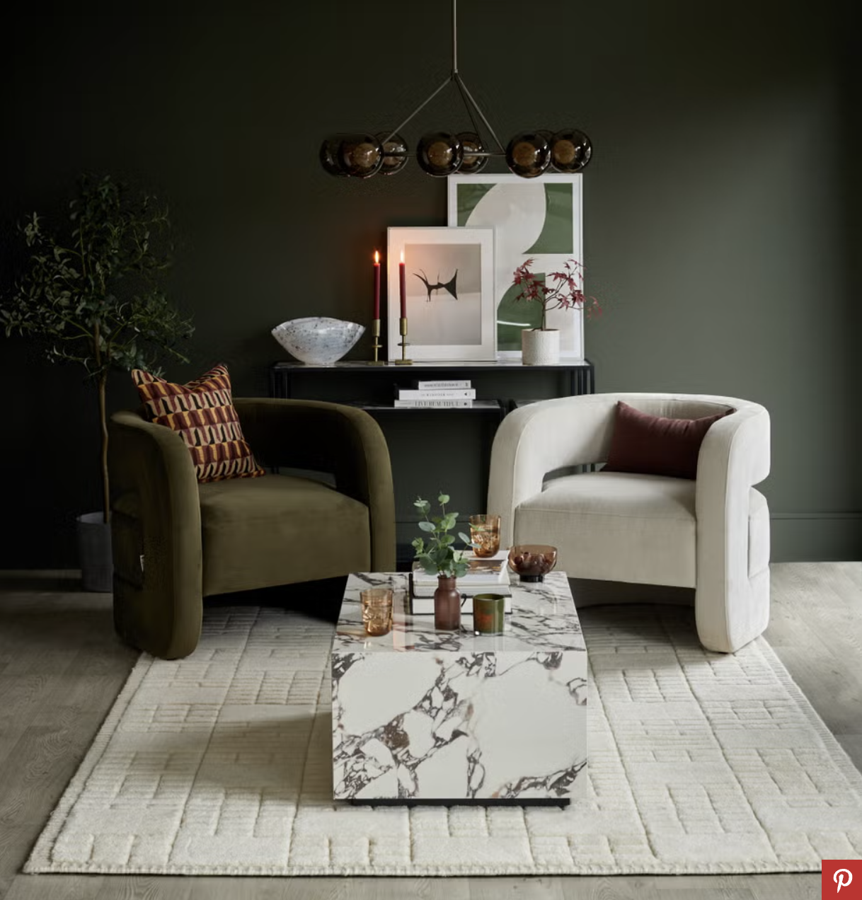 Green sitting area with Neco Deco style