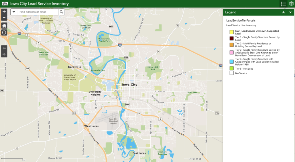 Iowa City lead service inventory 