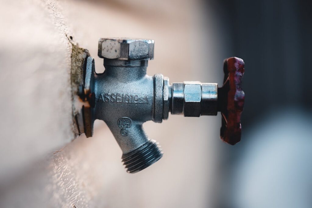 Faucet on the outside of a home