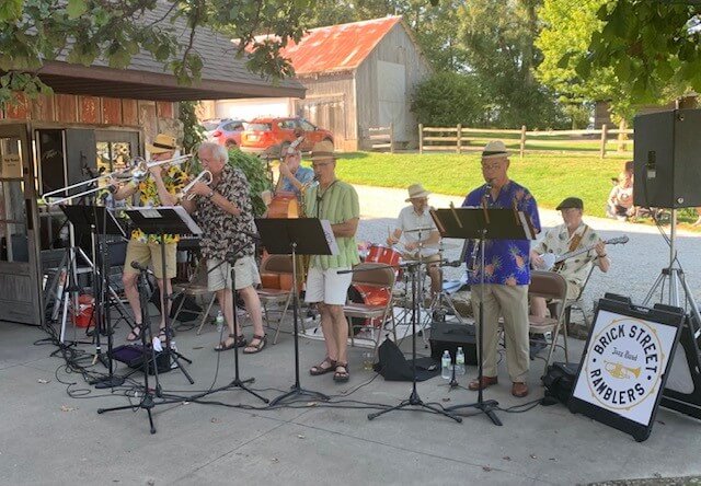 The Brick Street Ramblers band playing at Music on the Move in Iowa City, Iowa