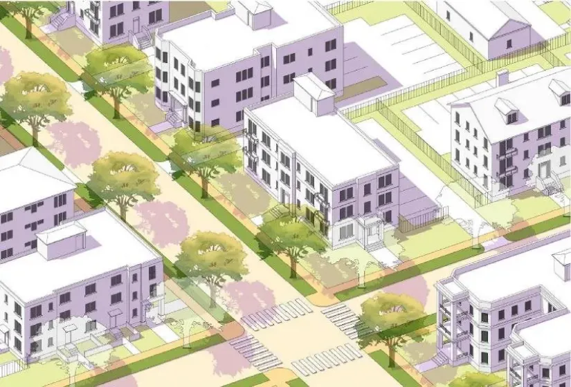 Image from Iowa City's Form-Based Code showing T4 Neighborhood Medium