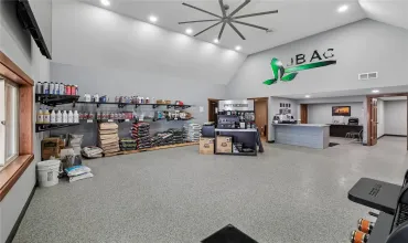 Vaulted ceiling in retail space