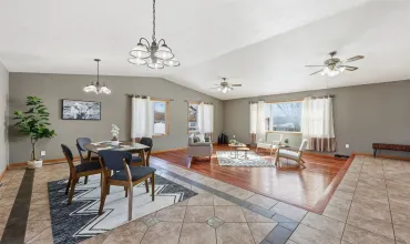 Spacious dining space perfect for large family gatherings or socializing with friends