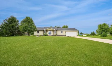 The home sets back nicely from the highway