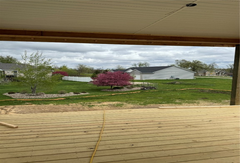 Covered deck view.