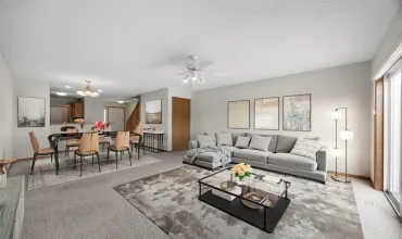 Living Room/Dining Area (virtual staging)